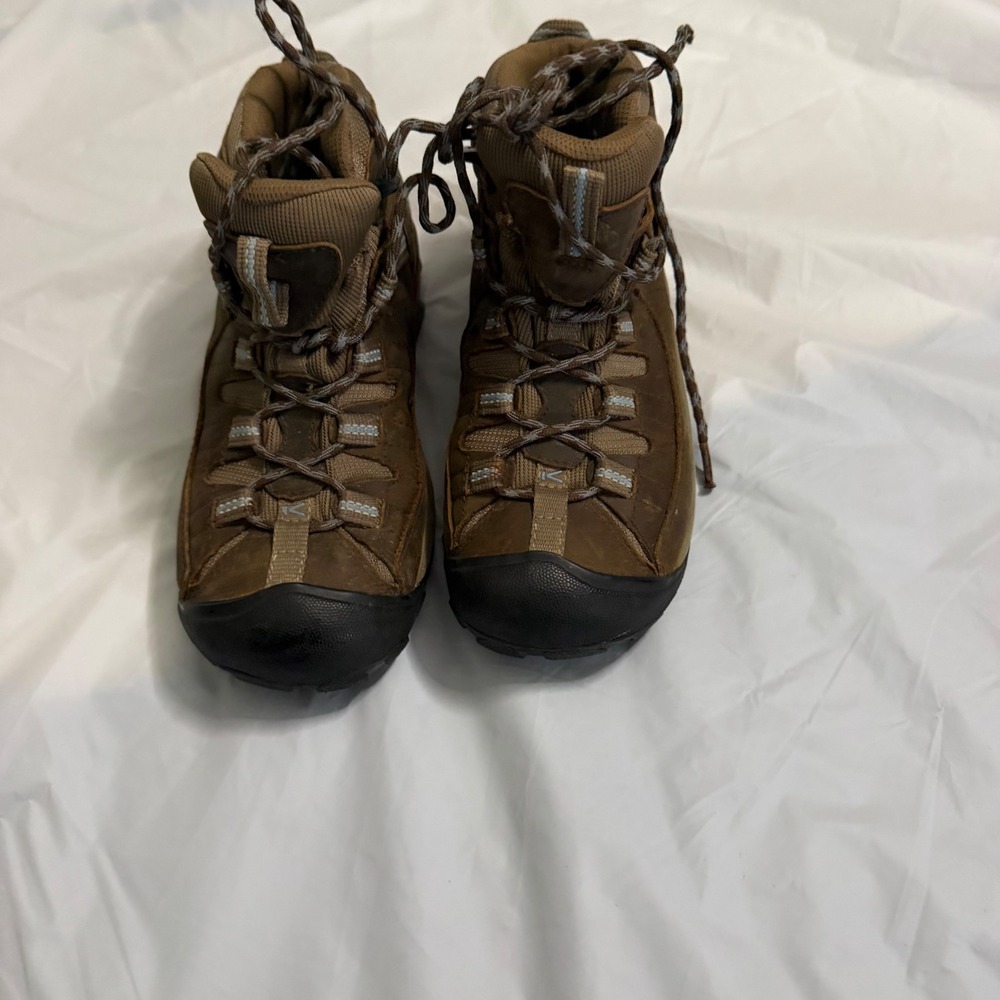 Keen Womens Targhee II Mid Hiking Boots 6.5 Brown Leather Waterproof Gorpcore - Picture 2 of 8
